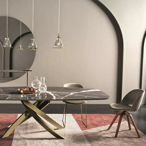 Sedia contemporanea - POLO LINED - BONTEMPI CASA - da interno / in tessuto / in lana