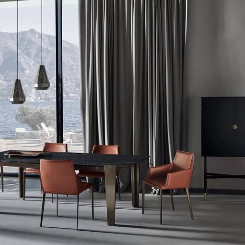 Sedia da pranzo contemporanea - SALLY - BONTEMPI CASA - da interno / in pelle / in legno massiccio