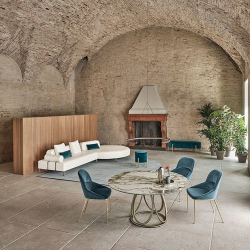 Tavolo da pranzo contemporaneo - LOUIS - BONTEMPI CASA - in ceramica / in marmo / in cristallo