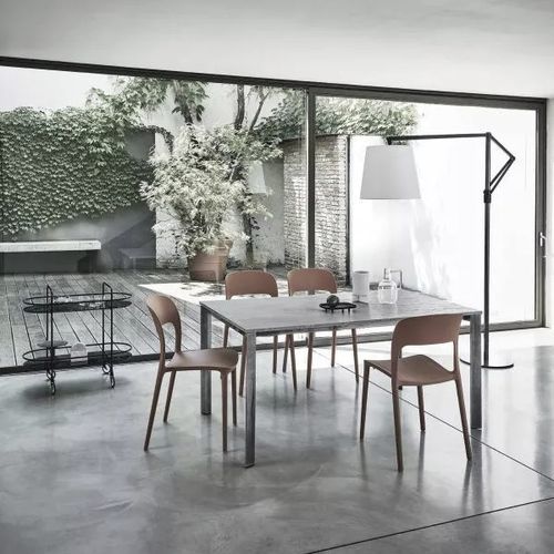 Tavolo contemporaneo - DUBLINO  - BONTEMPI CASA - in vetro / in metallo / in laminato