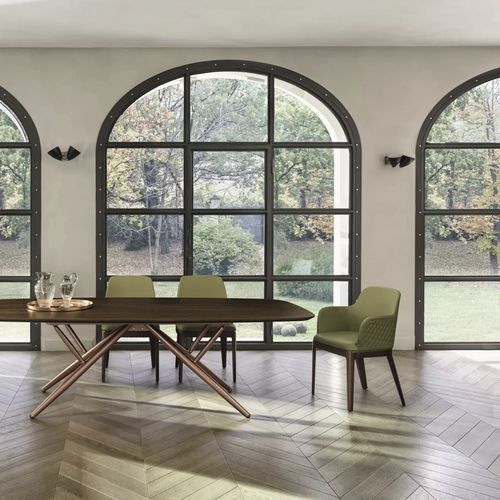 Sedia contemporanea - MARGOT - BONTEMPI CASA - da interno / in legno massiccio / con supporto in metallo