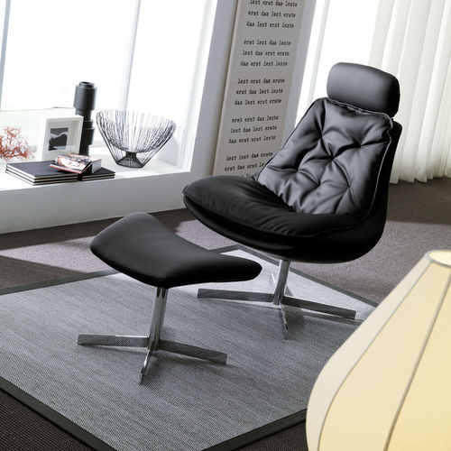 Chauffeuse contemporanea - DAYA - BONTEMPI CASA - in pelle / in tessuto / in poliuretano