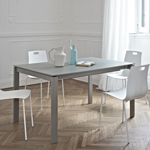 Tavolo contemporaneo - REID - INGENIA CASA - in vetro / in melaminico / in metallo cromato