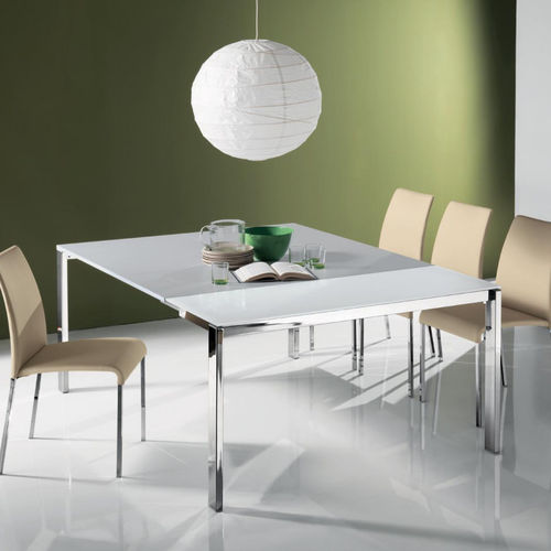 Consolle contemporanea - VEGA - INGENIA CASA - in vetro / in metallo cromato / in metallo laccato