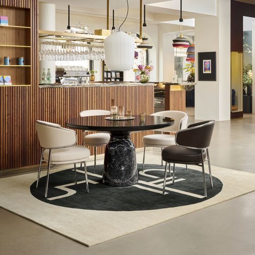 Tavolo da pranzo contemporaneo - BELL - CLASSICON - in ottone / in acciaio / in vetro