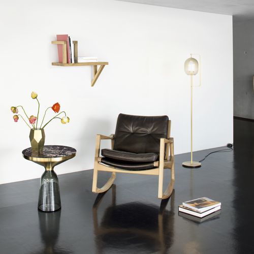 Tavolo d'appoggio contemporaneo - BELL  - CLASSICON - in vetro laccato / in acciaio / in ottone