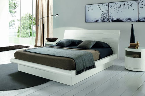 Letto matrimoniale - WAY - VITTORIA - contemporaneo / in legno / in legno laccato