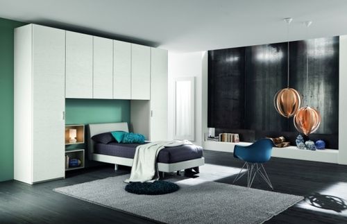 Armadio contemporaneo - VITTORIA - in legno / con ante battenti / a ponte