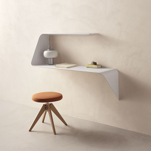 Sgabello contemporaneo - FLOW  - MDF Italia - in tessuto / con supporto in quercia / girevole