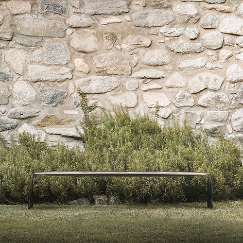 Panca per spazi pubblici design minimalista - LE BANC - MDF Italia - in alluminio verniciato / senza schienale / senza braccioli