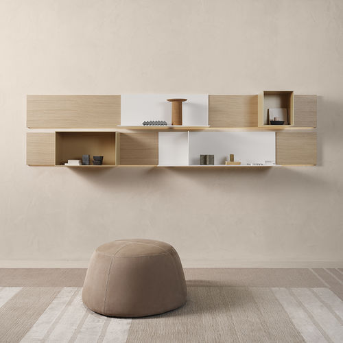 Pouf contemporaneo - FUJI - MDF Italia - in tessuto / in pelle / tondo