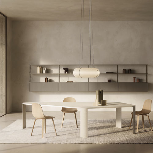 Tavolo contemporaneo - BONNET - MDF Italia - in composito / con supporto in metallo / rettangolare