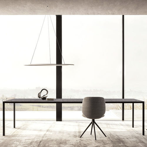Tavolo da pranzo contemporaneo - TENSE MATERIAL HERITAGE - MDF Italia - in composito / con supporto in legno / con supporto in acciaio