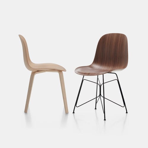 Sedia contemporanea - PRESS - MDF Italia - da interno / in faggio / in legno compensato