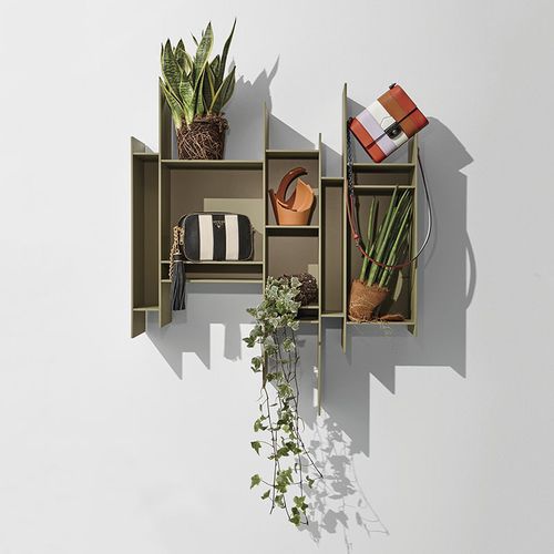 Libreria modulare - RANDOMITO - MDF Italia - a muro / contemporanea / contract