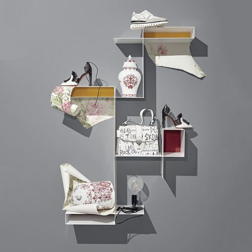 Mensola - RANDOMISSIMO - MDF Italia - modulare / contemporaneo / in acciaio con rivestimento a polvere