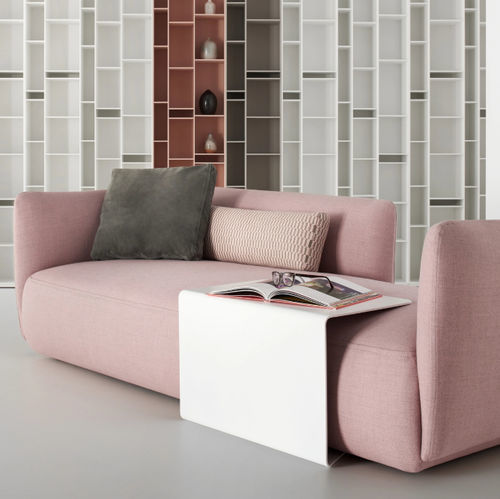 Tavolo d'appoggio contemporaneo - COSY - MDF Italia - in alluminio / con supporto in alluminio / rettangolare