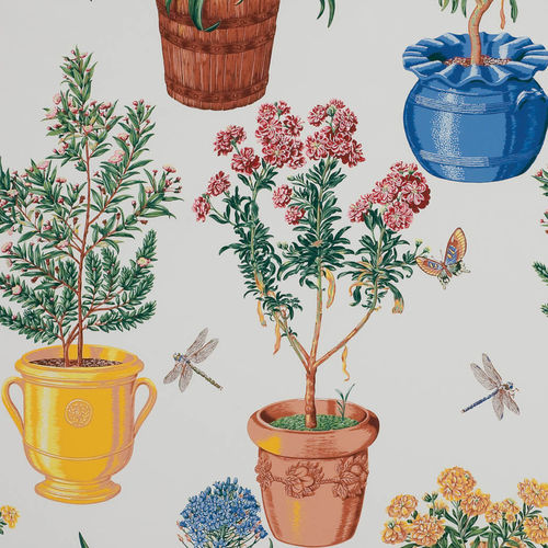 Carta da parati contemporanea - FLORILEGE  - PIERRE FREY tissus - con motivi floreali / stampata a mano / in rotoli