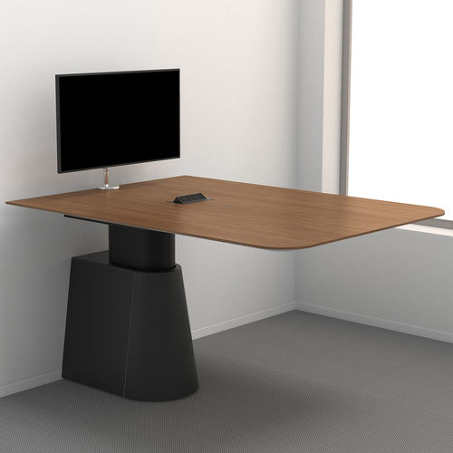 Scrivania per open space - VOX® LCS - Nienkamper - contemporanea / impiallacciata in legno / curva