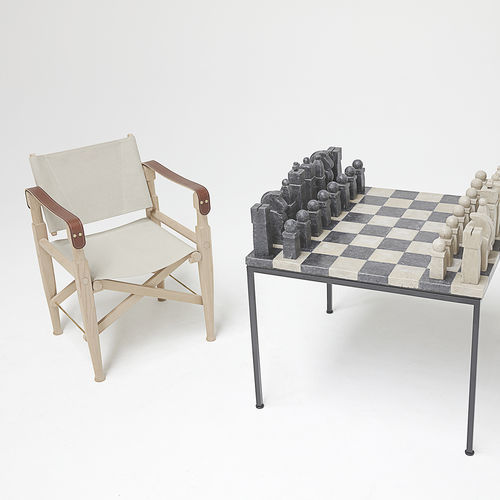 Poltrona contemporanea - POLO - Nienkamper - in tessuto / in legno / nera