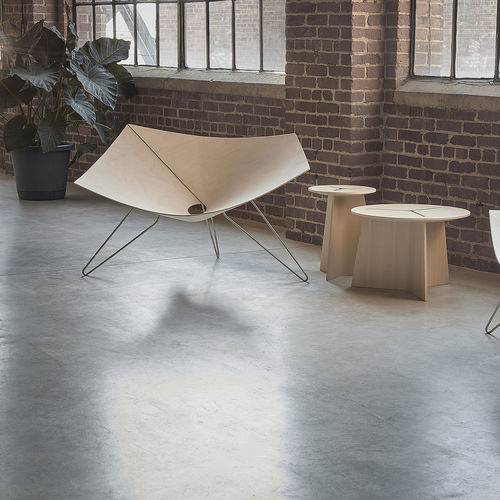 Poltrona contemporanea - PATKAU TWIST - Nienkamper - in legno compensato / in metallo / beige