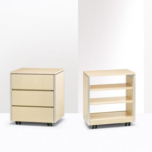 Cassettiera per ufficio in alluminio - VOX® - Nienkamper - 3 cassetti / con sportello battente / mobile