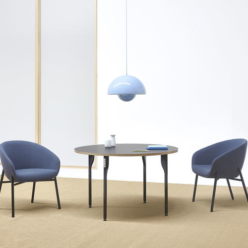 Tavolo contemporaneo - MAGPOWER - Nienkamper - in legno / in filo metallico / con supporto in metallo