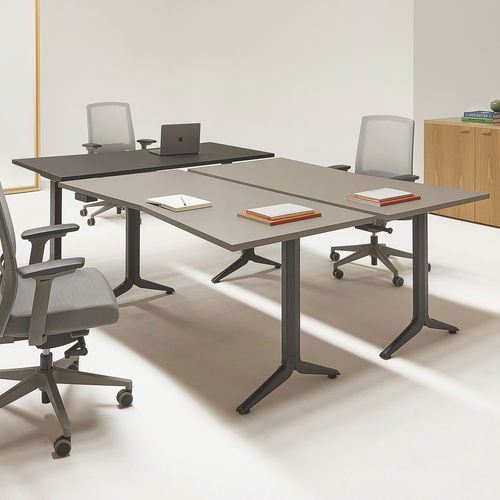 Scrivania da terra - GATEWAY™ EDGE - Nienkamper - da 2 persone / contemporanea / in alluminio lucido