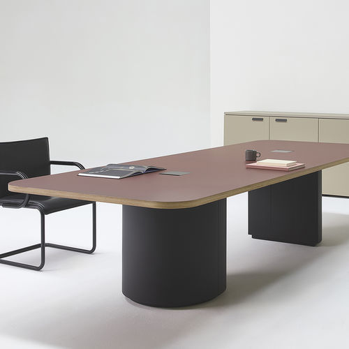 Tavolo da conferenza contemporaneo - VOX® - Nienkamper - in laminato / in vetro / in plastica