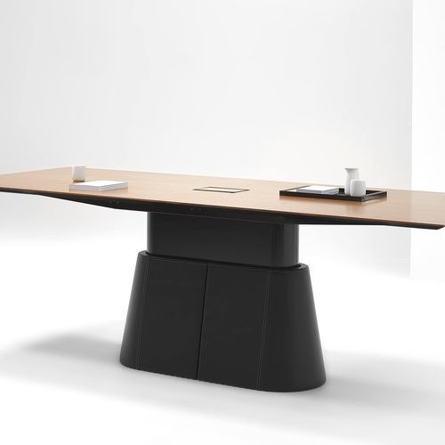 Tavolo da conferenza contemporaneo - VOX® LCS - Nienkamper - in legno / in filo metallico / con supporto in legno