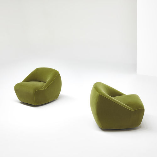 Poltrona contemporanea - ROWAN - Nienkamper - in tessuto / in metallo / confidente