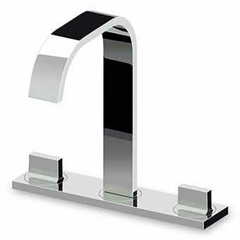 Miscelatore doppio comando per lavabo - ZA SERIES - ZUCCHETTI - da parete / da appoggio / in metallo cromato