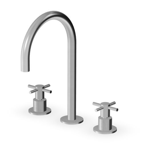 Miscelatore doppio comando per lavabo - ZHM516 series - ZUCCHETTI - da appoggio / in acciaio inossidabile / da bagno