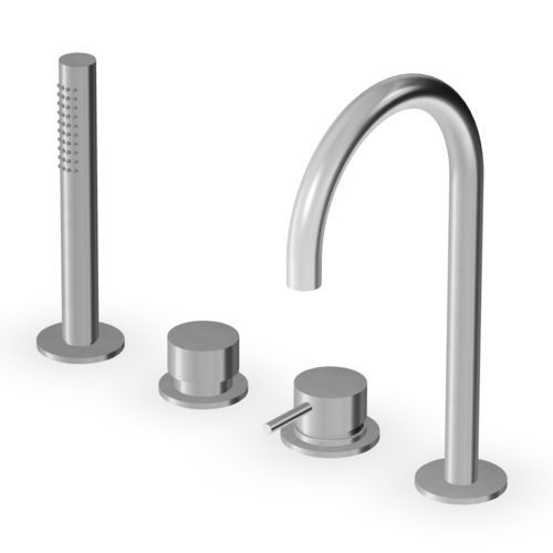 Miscelatore doppio comando per vasca - ZHE508 series - ZUCCHETTI - da appoggio / in acciaio inossidabile / da interno