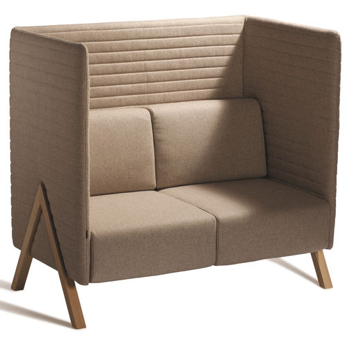 Divano contemporaneo - VISION - CAPDELL - in tessuto / con schienale alto / grigio