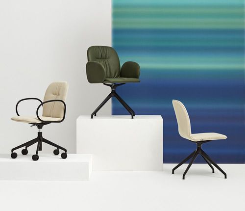 Sedia contemporanea - LOOP - CAPDELL - da interno / in tessuto / con supporto in alluminio
