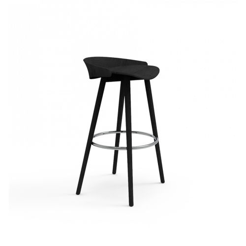 Sgabello da bar contemporaneo - NIX - CAPDELL - in faggio / con supporto in faggio / con 4 gambe