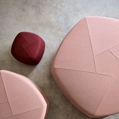 Pouf contemporaneo - ATOLL - CAPDELL - in tessuto / quadrato / triangolare