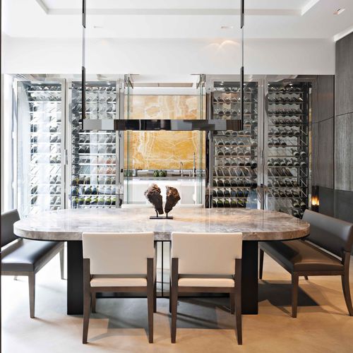 Cantinetta da incasso - HÔTEL PARTICULIER - PROVINTECH - in acciaio inossidabile / vetrata / su misura