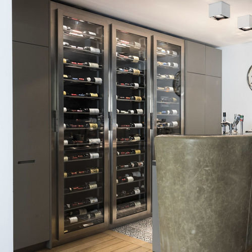 Cantinetta da incasso - APPARTEMENT G - PROVINTECH - in acciaio inossidabile / vetrata / su misura