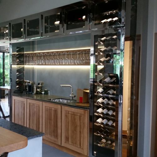 Cantinetta da incasso - VILLA B - PROVINTECH - in acciaio inossidabile / vetrata / su misura