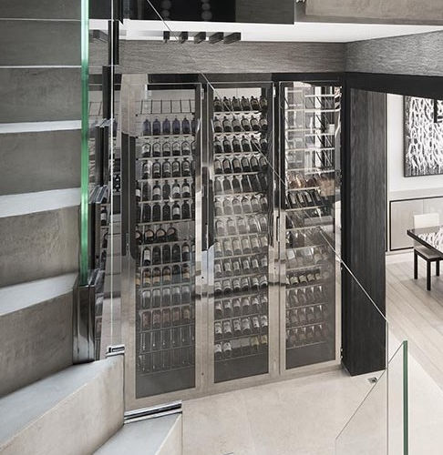 Cantinetta da incasso - APPARTEMENT T - PROVINTECH - in acciaio inossidabile / vetrata / su misura
