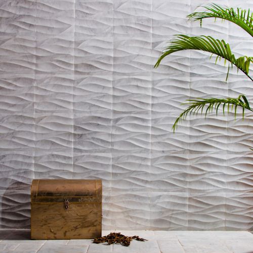 Piastrella in pietra naturale - AMBRA BIANCO CARRARA - ARTISTIC TILE - 3D / da interno / da parete