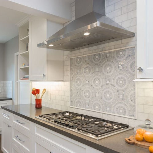 Mosaico in vetro - BLUE NOTE CIRCLES - ARTISTIC TILE - lucido / da interno / da parete