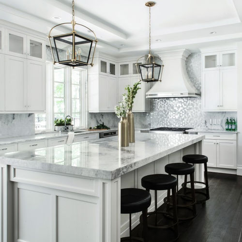 Mosaico in vetro - DAPPER DAISY WHITE/SILVER - ARTISTIC TILE - lucido / da interno / da parete