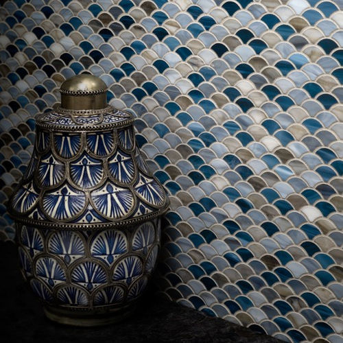 Mosaico in vetro - SCALES - ARTISTIC TILE - testurizzato / da interno / da parete