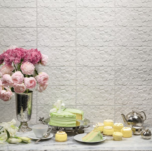 Piastrella in ceramica - MICHAEL ARAM LEAF - ARTISTIC TILE - lucida / 3D / da interno