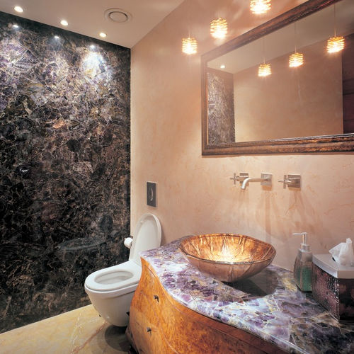 Piastrella in pietra semipreziosa - GEMSTONE AMETHYST - ARTISTIC TILE - levigata / da bagno / da parete