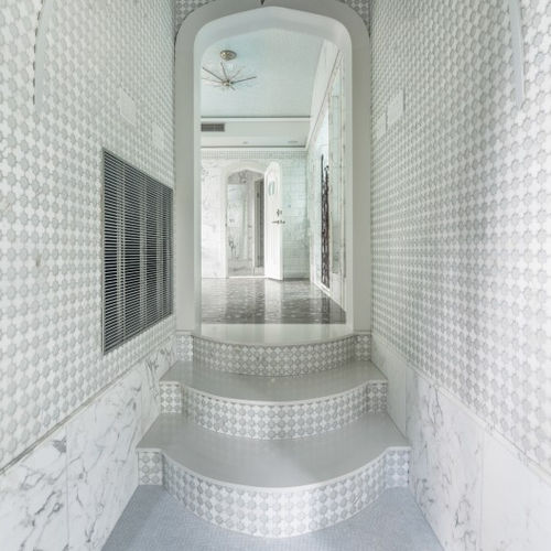 Mosaico in pietra naturale - ARPELL - ARTISTIC TILE - levigato / da bagno / da parete