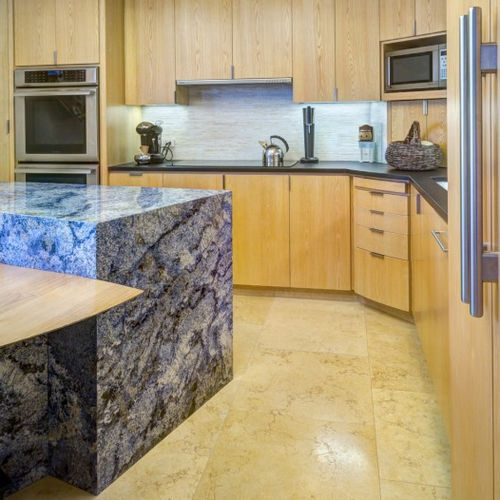 Piano di lavoro in pietra naturale - AZUL BAHIA - ARTISTIC TILE - da cucina